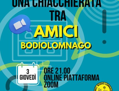 Una Chiacchierata tra AMICI  giovedi 3 ottobre ore 21